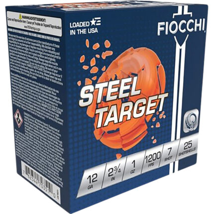Fiocchi 12SLR7 Steel Target 12Gauge 2.75" 1oz 7Shot 25 Per Box/10 Case
