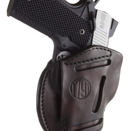 1791 Gunleather 3WH1SBRA 3-Way IWB/OWB Size 01 Signature Brown Leather Belt Loop Fits 1911 3-4" Ambidextrous Hand