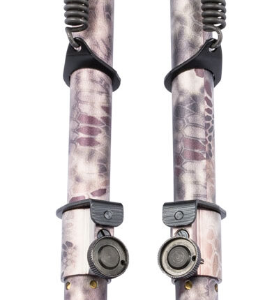Harris Bipods 25C Non-Swivel 25C Swivel Stud, 13.50"-27", Kryptek Highlander Steel/Aluminum, Rubber Feet
