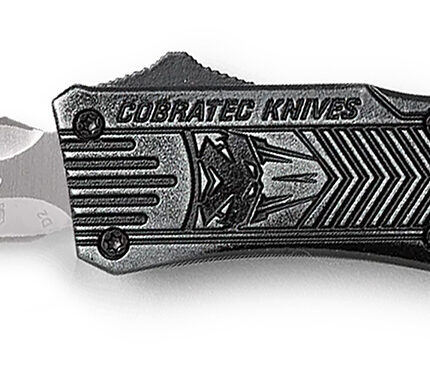 CobraTec Knives SSWCTK1SDAGNS CTK-1 Small 2.75" OTF Dagger Plain D2 Steel Blade/Stonewashed Aluminum Handle Features Glass Breaker Includes Pocket Clip