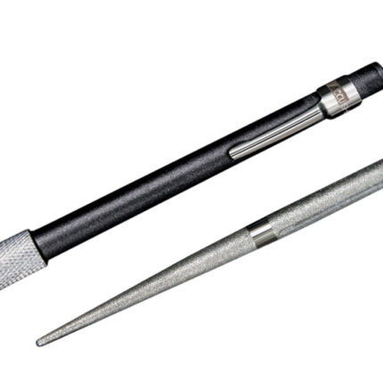 AccuSharp 030C Rod Sharpener  Hand Held Diamond Sharpener Black Overmolded Rubber Handle Steel