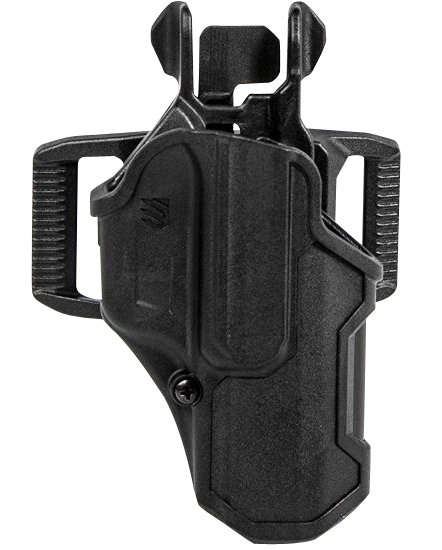 Blackhawk 410200BKL T-Series L2C Light Bearing OWB Black Polymer Belt Slide Compatible w/Glock 17/19/22/23/31/32/45/47 Left Hand