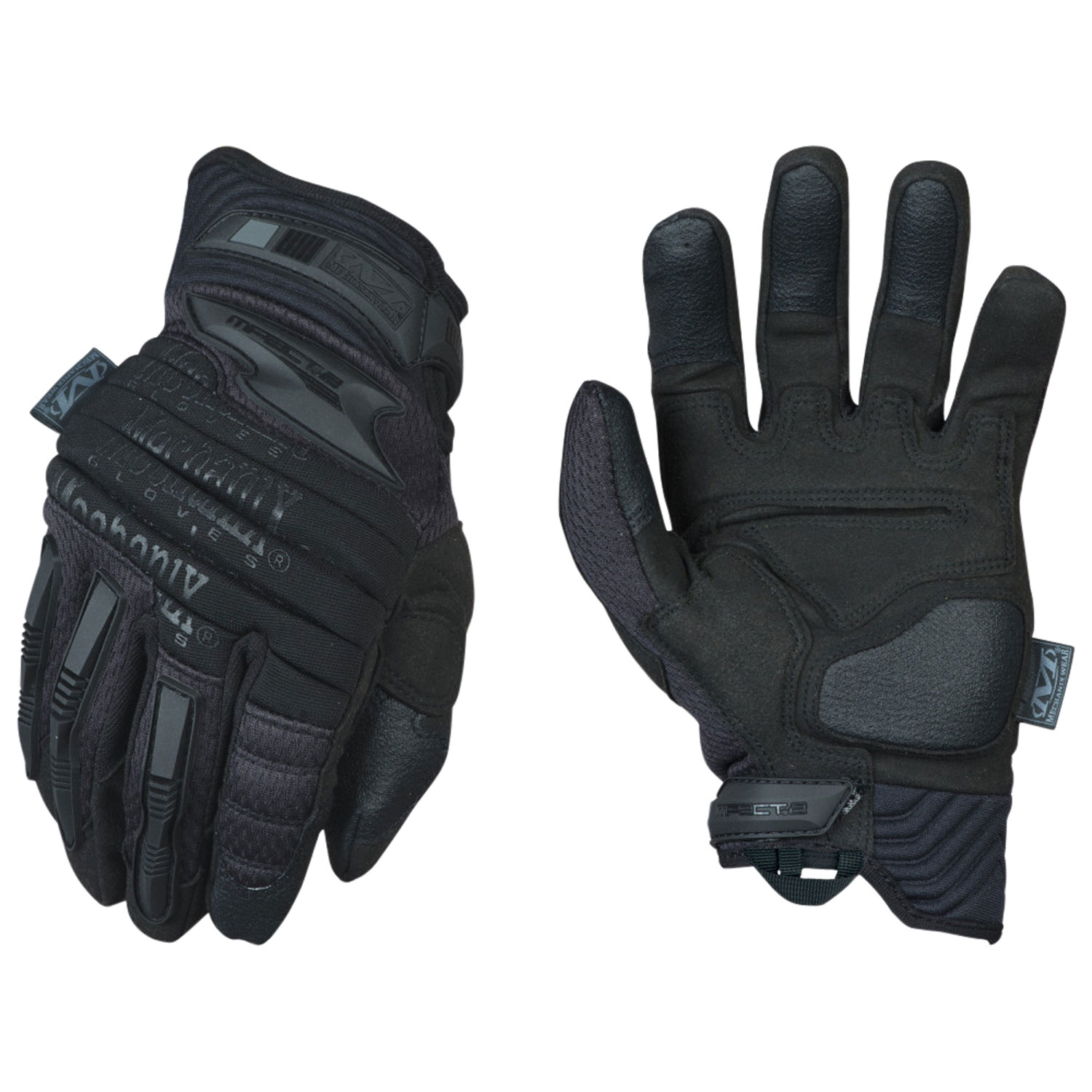Mechanix Wear MP255008 M-Pact 2 Covert Black Armortex Small Velcro Closure