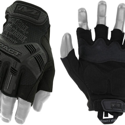 Mechanix Wear MFL55011 M-Pact Covert Black Fingerless Synthetic Leather XL TPR Closure