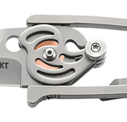 CRKT 5102N Snap Lock  2.55" Folding Drop Point Plain Bead Blasted 420J2 SS Blade/Stainless Steel Handle Features Money Clip Includes Pocket Clip
