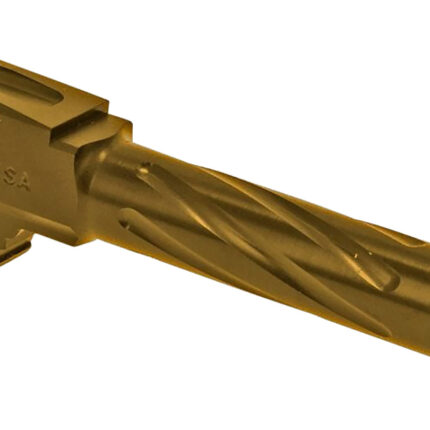Rival Arms RA20G302E Precision V1 Match Grade 9mm Luger Compatible w/Glock 43 3.41" Fluted Threaded Gold PVD Stainless Steel