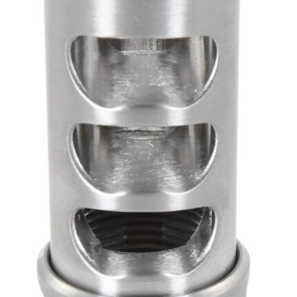 American Precision Arms G2M1230S Gen 2 Micro Bastard Self Timing Brake Stainless Steel with 1/2"-28 tpi Threads, 1.86" OAL & .750" Diameter for 30 Cal AR-Platform & Hunting Rifles