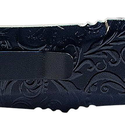 Templar Knife MMDG131 Gen II Maiden Gloss Slim 3.43" OTF Dagger Plain Black Oxide Stonewashed 440C SS Blade, 5.05" Black Gloss Aluminum Handle, Glass Breaker