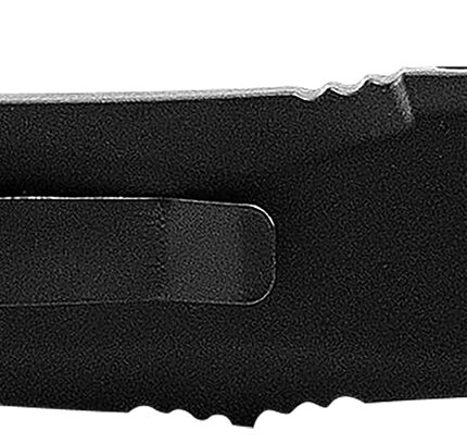 Templar Knife SBR431 Gen II  Small 2.69" OTF Dagger Part Serrated Black Oxide Stonewashed 440C SS Blade, 4.31" Black Aluminum/Rubber Handle, Glass Breaker