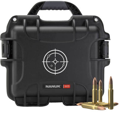 Nanuk 905AMMO1 905 Ammo Case 223Rem Black/White Resin 525rds