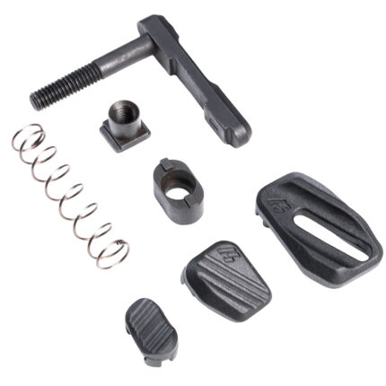 Strike Industries ARMMR Modular Magazine Release made of Steel with Polymer Button & Black Finish for AR-Platform