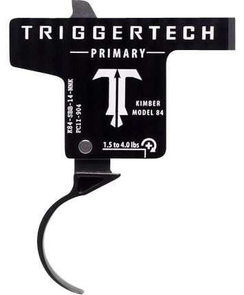 TriggerTech K84SBB14NNK Primary  Single-Stage Curved Trigger with 1.50-4 lbs Draw Weight & Black PVD Finish for Kimber M84