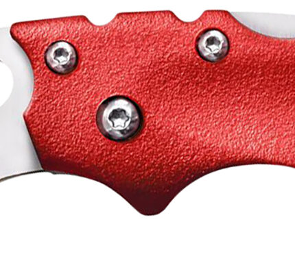 Cold Steel CS20MTR Tuff Lite Mini 2" Folding Sheepsfoot Plain 4034 Stainless Steel Blade/ Red Griv-Ex Handle Includes Pocket Clip