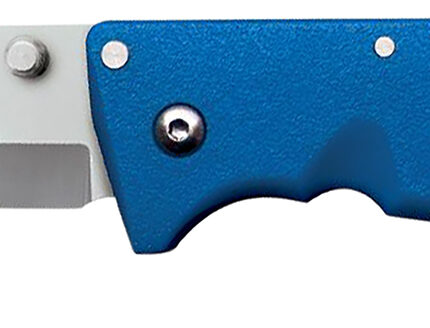 Cold Steel CS20NPG Finn Wolf 3.50" Folding Straight Back Plain Satin Polished AUS-8A SS Blade/Blue Griv-Ex Handle Includes Pocket Clip