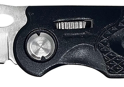 AccuSharp 703C Sport  3" Folding Plain Stainless Steel Blade/Black Anodized Aluminum Handle Includes Belt Clip