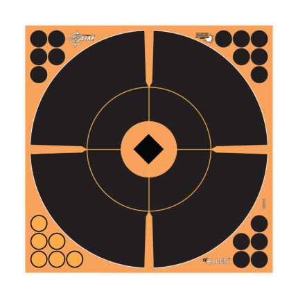 EZ-Aim 15376 Splash Reactive Self-Adhesive Paper Black/Orange 12" Bullseye 5 Pack