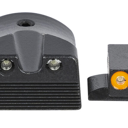 Meprolight USA 412183131 Hyper-Bright  Green Tritium Orange Outline Front Sight-Green Tritium Black Outline Rear Sight Kimber 1911 Slant