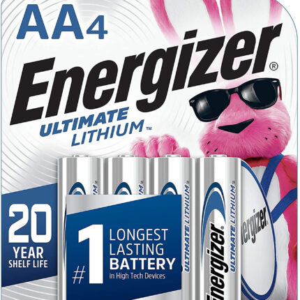 Energizer L91SBP4H3 AA Ultimate Lithium Silver 1.5V Lithium, Qty (4) Single Pack