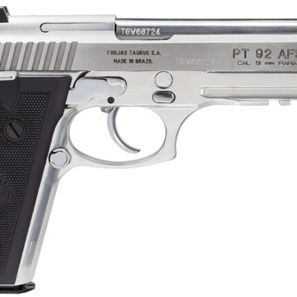 Taurus 1-920159-17 92  Serrated Frame 9mm Luger 17+1 5" Matte Stainless Steel Barrel, Matte Stainless Steel Serrated Slide, Stainless Aluminum Frame w/Picatinny Rail, Black Polymer Grip, Right Hand