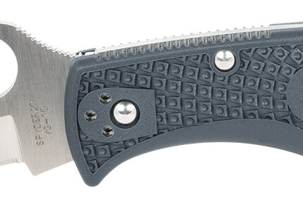 Spyderco C243PGYW Endela Lightweight 3.41" Folding Clip Point Plain VG-10 SS Blade Blue/Gray FRN Handle Includes Pocket Clip