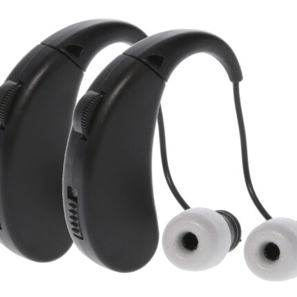 Walker's GWPRCHUE2PK Ultra Ear BTE Hearing Enhancer 22 dB Behind the Ear Rechargeable 2 Pack