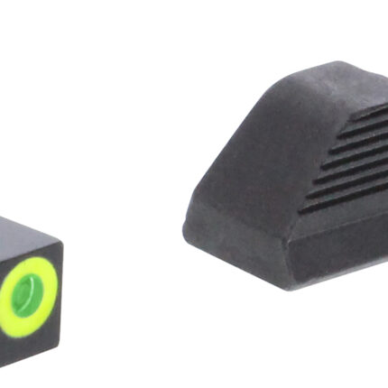 AmeriGlo GL352 Protector Sight Set for Glock  Green Tritium LumiGreen Outline Front Sight-Black Serrated Rear Sight