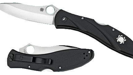 Spyderco C66PBK3 Centofante 3  3.14" Folding Drop Point Plain VG-10 SS Blade Black FRN Handle Includes Pocket Clip