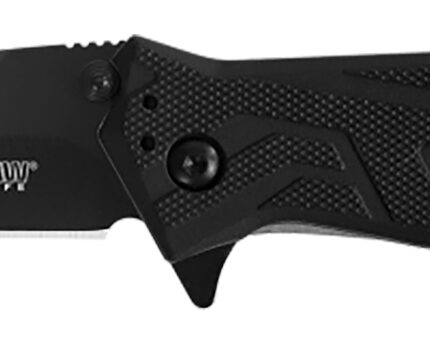 Kershaw 1990 Brawler  3" Folding Tanto Plain Black Oxide 8Cr13MoV SS Blade Black Glass-Filled Nylon Handle Includes Pocket Clip