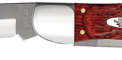 Case 00189 Hunter  4.10" Folding Clip/Skinner Plain As-Ground Tru-Sharp SS Blade/Jigged Rosewood Handle