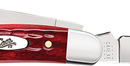 Case 00786 Stockman  Medium 2.57"/1.88"/1.71" Folding Clip/Sheepsfoot/Spey Plain Mirror Polished Tru-Sharp SS Blade/Corn Cob Jigged Old Red Bone Handle