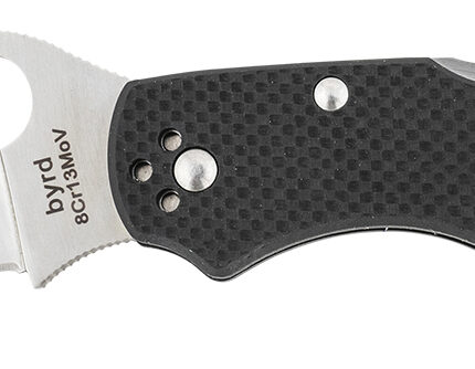 Spyderco BY01GP2 Byrd Harrier 2 3.39" Folding Clip Point Plain 8Cr13MoV SS Blade Black  Textured G10 Handle Includes Pocket Clip