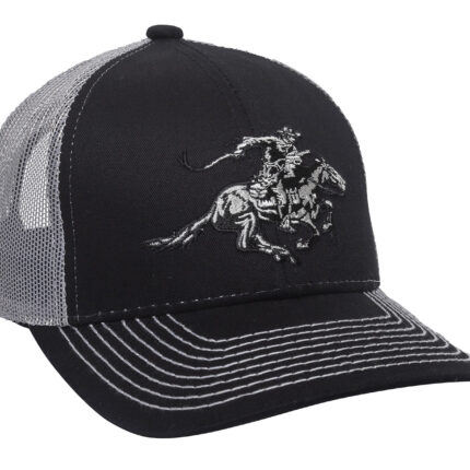 Outdoor Cap WIN46B Winchester Cap Cotton Twill Black/Light Gray Structured OSFA