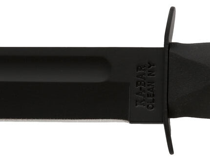 Ka-Bar 1211 Fighting/Utility  7" Fixed Clip Point Plain Black 1095 Cro-Van Blade, Black Kraton G Handle, Includes Sheath