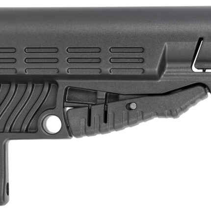 NcStar DLG-086 Classic Commercial Stock Black Polymer Adjustable Stock with Metal QD Bases & Rubber Butt Pad For Commercial Spec Buffer Tubes (Tube Not Included)