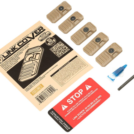 Strike Industries LINK-COVER-FDE LINK Cover  Flat Dark Earth Polymer for M-lok & Keymod Rails 5 Pack