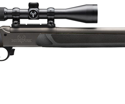 Traditions CR584110440 NitroFire w/Scope 50 Cal 209 Primer 26" Gray Cerakote Fluted & Tapered Barrel, Drilled & Tapped Receiver, Black Fixed Synthetic Stock, 3-9x40mm Duplex