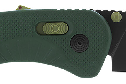 S.O.G SOG11410441 Aegis AT 3.13" Folding Drop Point Plain Black TiNi Cryo D2 Steel Blade/Forest w/Moss Accents GRN Handle