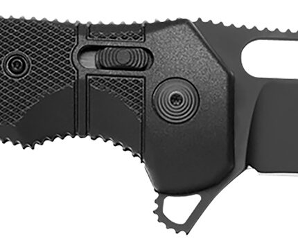 S.O.G SOG12210257 Seal XR 3.90" Folding Clip Point Plain Black Cerakote S35VN SS Blade Black/GRN Handle Includes Belt Clip