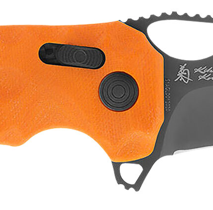 S.O.G SOG12270357 Kiku XR LTE 3.02" Folding Tanto Plain Cryo CTS XHP Blade Deep Textured Blaze Orange G10 Handle Includes Belt Clip