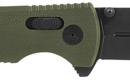 S.O.G SOG12610257 Pentagon XR 3.60" Folding Spear Point Plain Black TiNi Cryo CTS XHP Blade/OD Green G10 Handle Includes Pocket Clip
