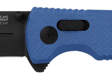 S.O.G SOG12610657 Pentagon XR LTE 3.60" Folding Spear Point TiNi Cryo CTS XHP Blade/Blue G10 Handle Includes Belt Clip
