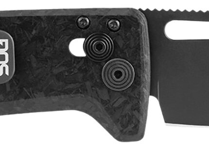 S.O.G SOG12630557 Ultra XR XHP 2.80" Folding Plain Black Satin TiCN Cryo CTS XHP Blade/ Black Carbon Fiber Handle Includes Pocket Clip