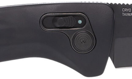 S.O.G SOG15730157 One-Zero Auto 3.10" Folding Plain Black Chrome CPM S35VN SS Blade/ Black Aluminum Handle