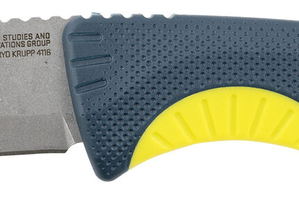 S.O.G SOG17410141 Aegis FX  3.70" Fixed Drop Point Plain Stonewashed 4116 Krupp SS Blade, Indigo w/Acid Accents GRN Handle, Includes Sheath