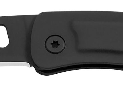 S.O.G SOG-CE1002-C Centi I 1.40" Folding Straight Back Plain Black Hardcased Stainless Steel Blade/Black Stainless Steel Handle