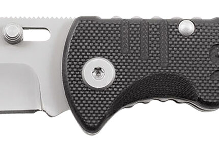 S.O.G SOGFF1001C Salute Mini 3.10" Folding Clip Point Plain Bead Blasted 8Cr13MoV SS Blade Black G10 Handle Includes Pocket Clip