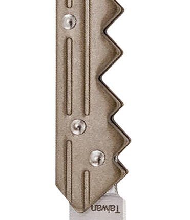 S.O.G SOG-KEY102-C Key  1.50" Folding Plain Drop Point Satin 5Cr13MoV SS Blade/ Brass Stainless Steel Handle