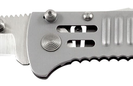 S.O.G SOG-SJ31-CP SlimJim  3.18" Folding Clip Point Plain Satin AUS-8A SS Blade Bead Blasted 420 Stainless Steel Handle Includes Belt Clip
