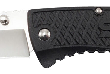 S.O.G SOG-TD1011-C Traction  3.50" Folding Clip Point Plain Satin 5Cr13MoV SS Blade Black Textured GRN Handle Includes Pocket Clip