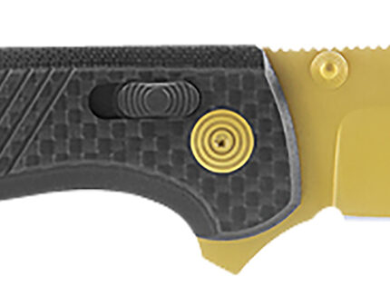 S.O.G SOGTM1033BX Terminus XR LTE 2.95" Folding Clip Point Plain Gold TiCN Cryo CPM S35VN Steel Blade Black G10/Carbon Fiber Handle Features Box Packaging Includes Pocket Clip